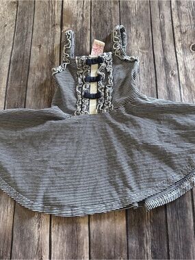 Jillian’s closet navy striped dress vguc 18m